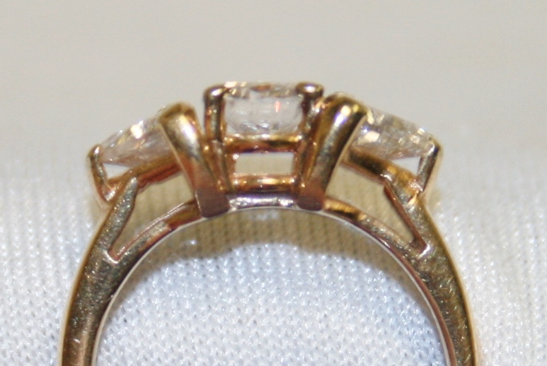 Yellow Gold Three Stone Diamond Ring – 1.50ct TW
