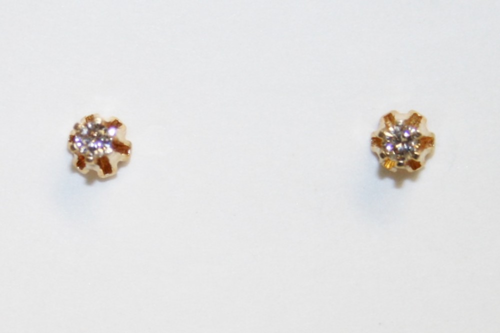 Yellow Gold Diamond Studs – 0.10ct TW