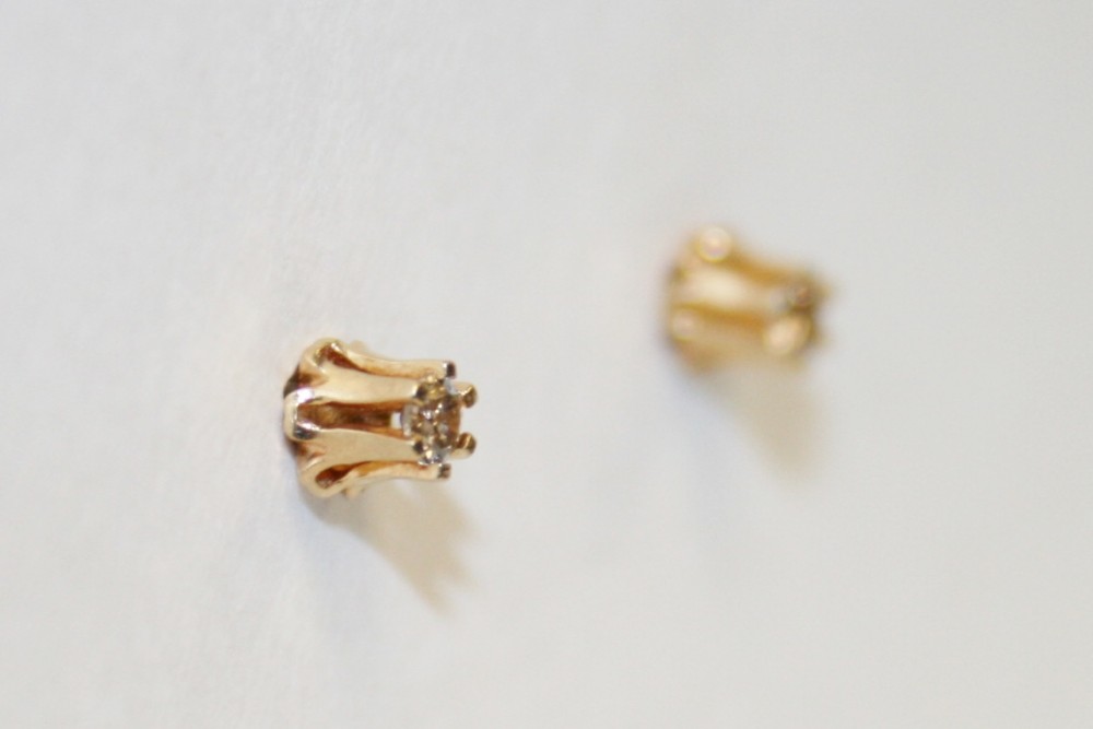 Yellow Gold Diamond Studs – 0.10ct TW