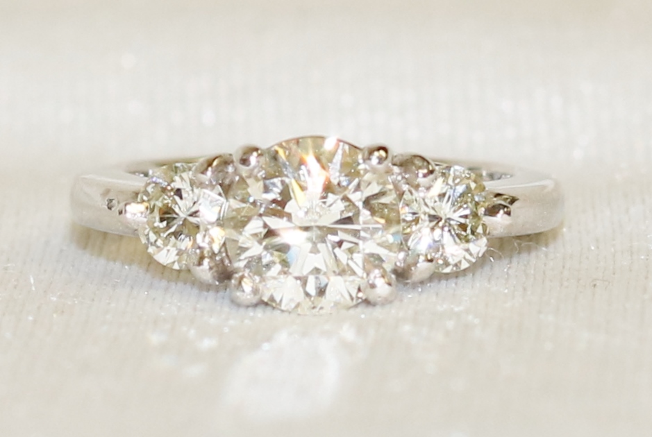 Three Stone Diamond Ring – 1.92ct. Total Weight