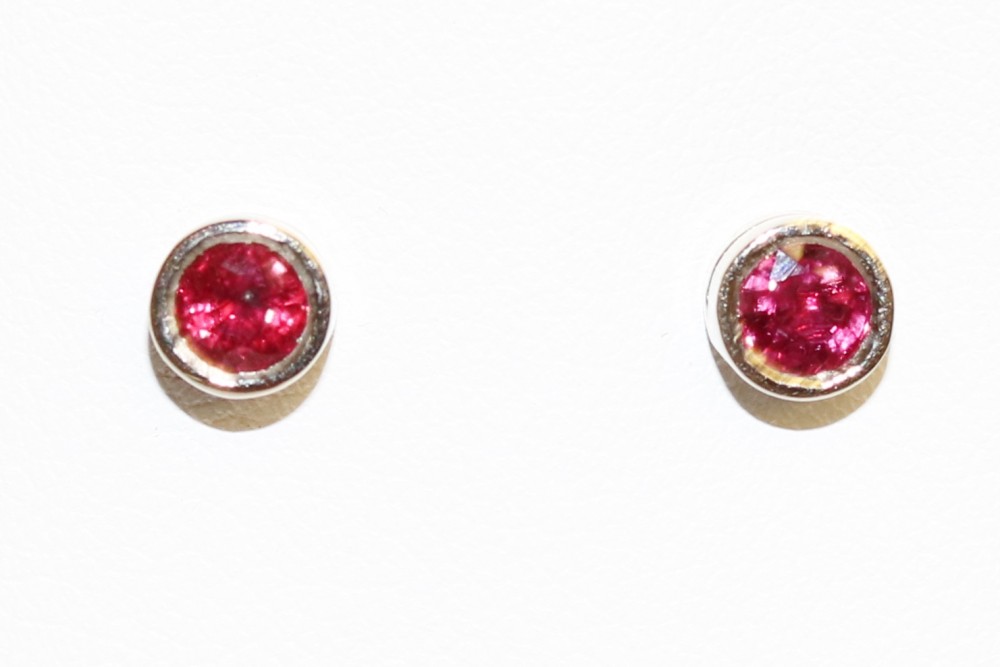 White Gold Ruby Stud Earrings – 0.71ct tw