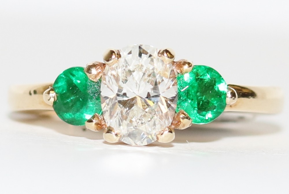 Diamond and Emerald Ring