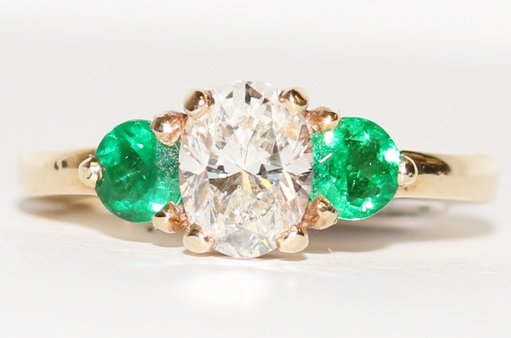 Diamond and Emerald Ring