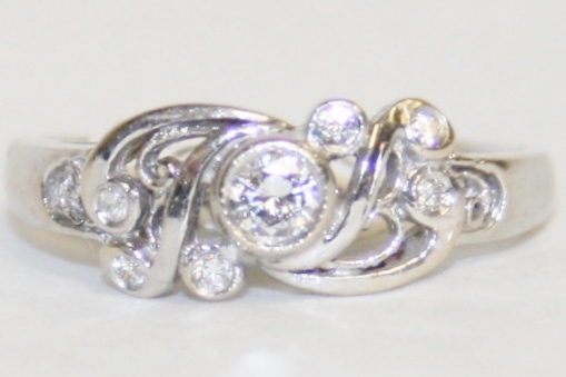 White Gold Diamond Ring – 0.29 ct.