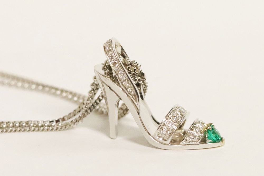 Alfieri & St. John Diamond Shoe Pendant