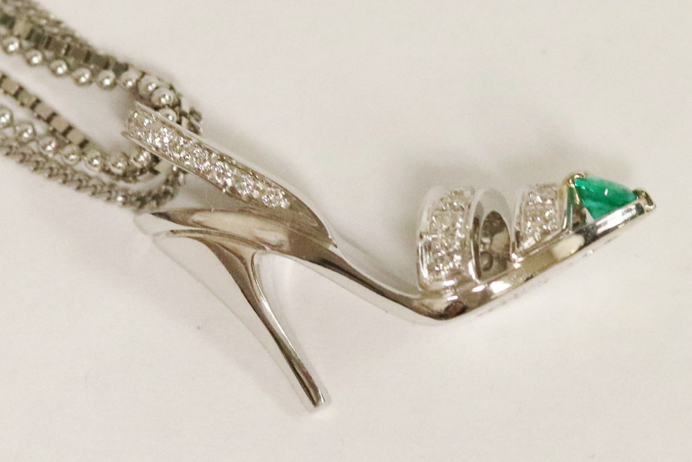 Alfieri & St. John Diamond Shoe Pendant