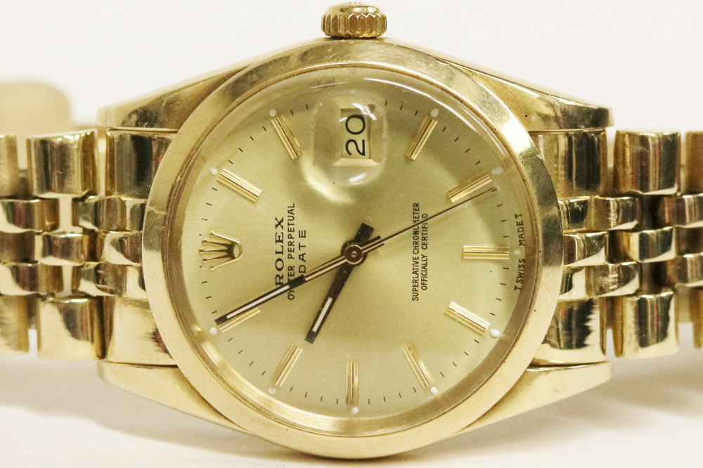 Rolex Date Oyster Perpetual 14kt Yellow Gold