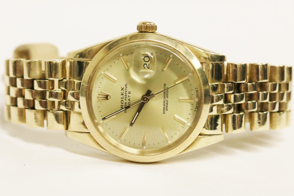 Rolex Date Oyster Perpetual 14kt Yellow Gold