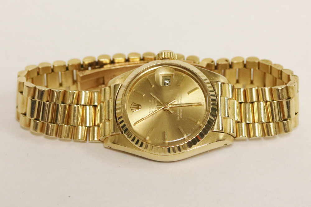 Rolex Datejust 26mm Champagne Stick Dial