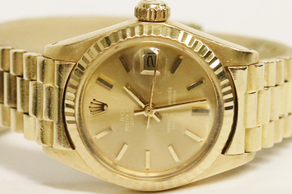 Rolex Datejust 26mm Champagne Stick Dial