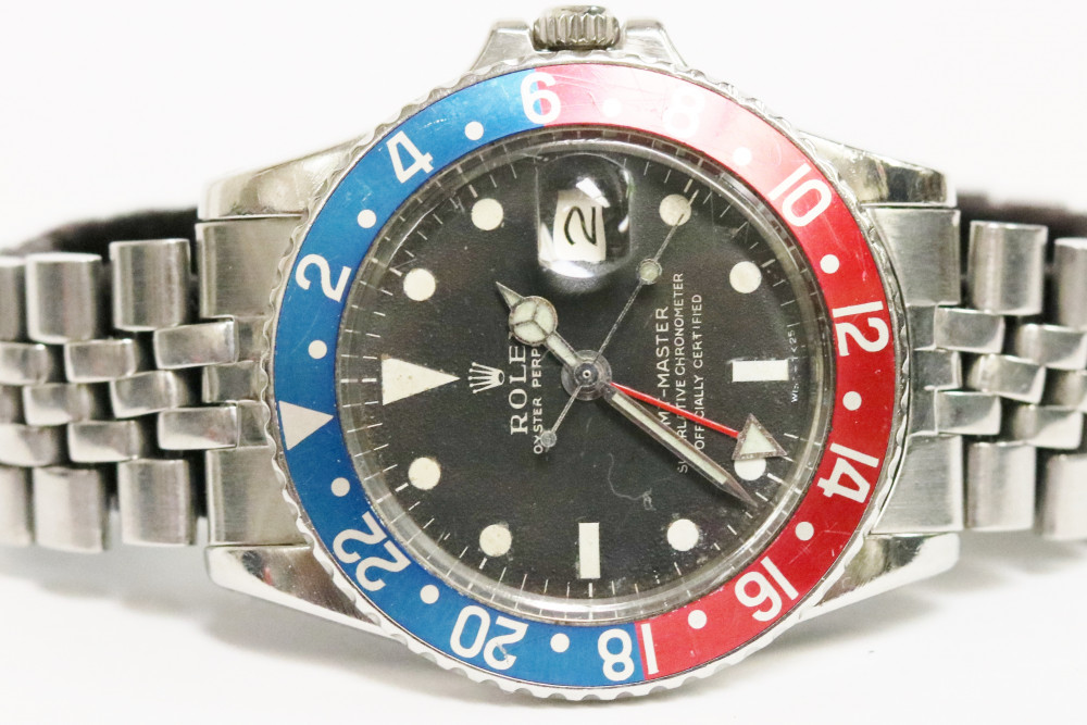 Rolex GMT Master Pepsi Bezel Black Dial 40mm Circa 1969