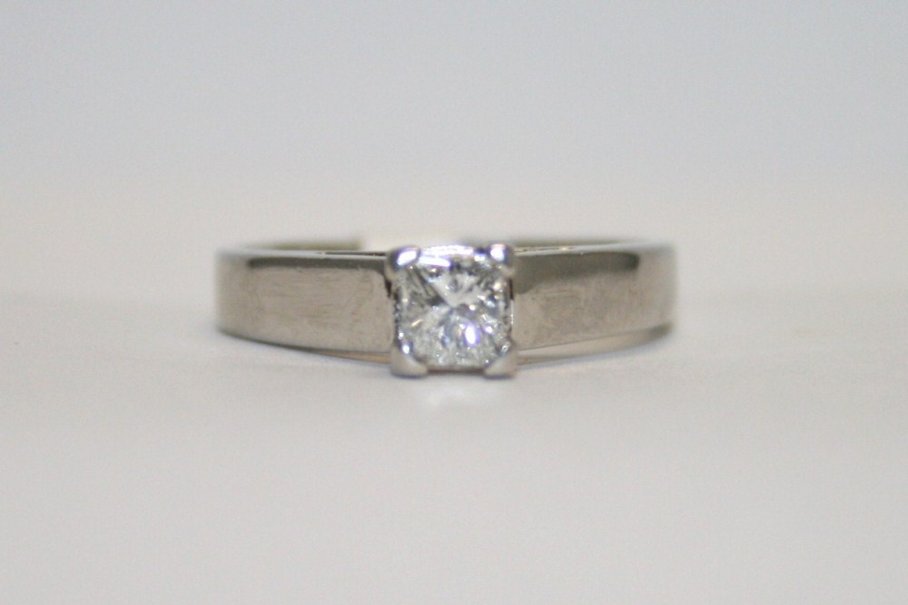Princess Cut Diamond Engagement Ring – 0.46ct.