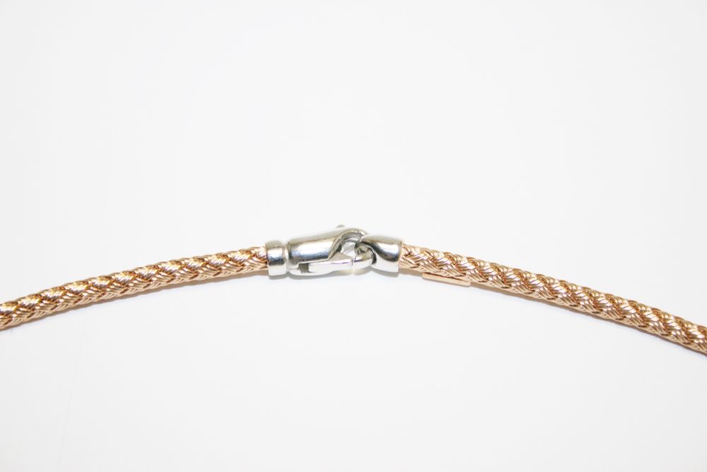 M.A. Reich Rose Weave Chain with Diamonds