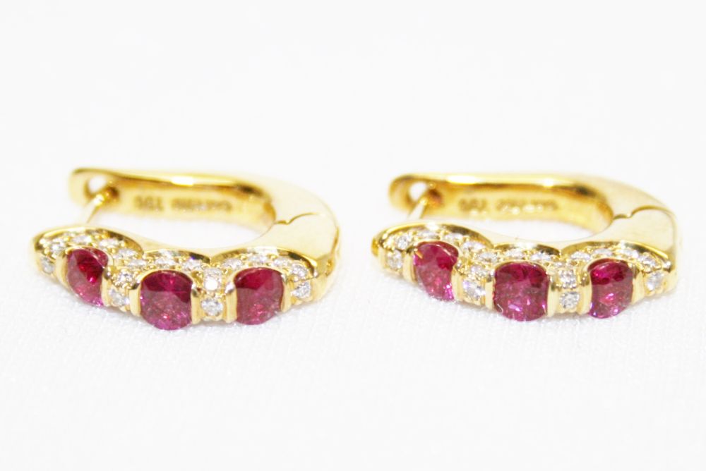 Carelle Ruby and Diamond Earrings