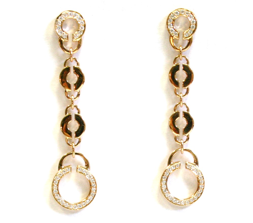Carelle Rose Gold Diamond Earrings