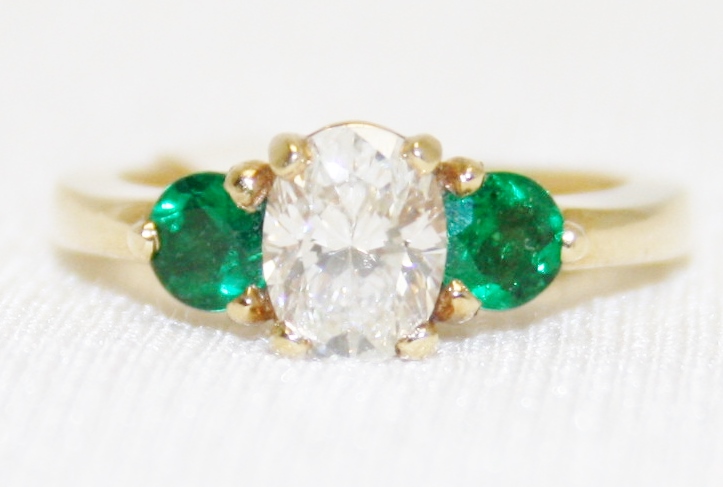 Diamond and Emerald Ring