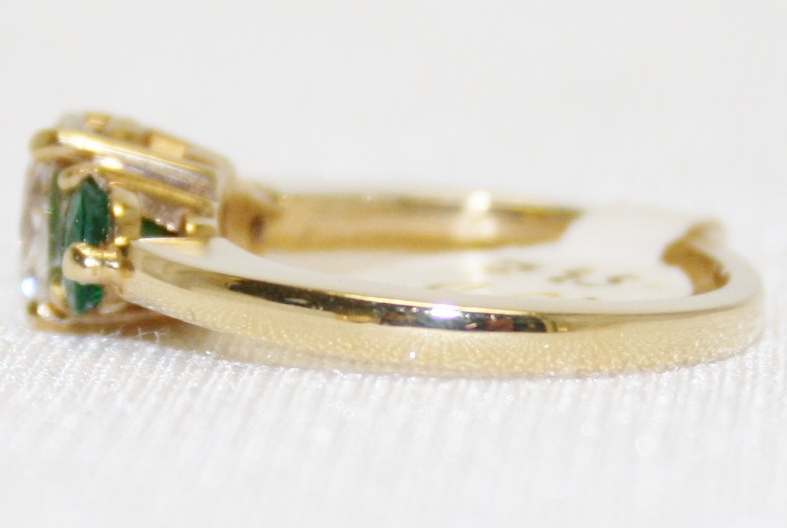 Diamond and Emerald Ring