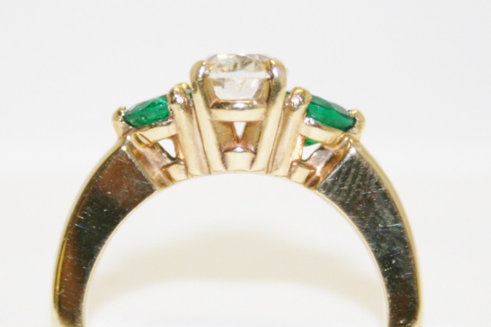 Diamond and Emerald Ring