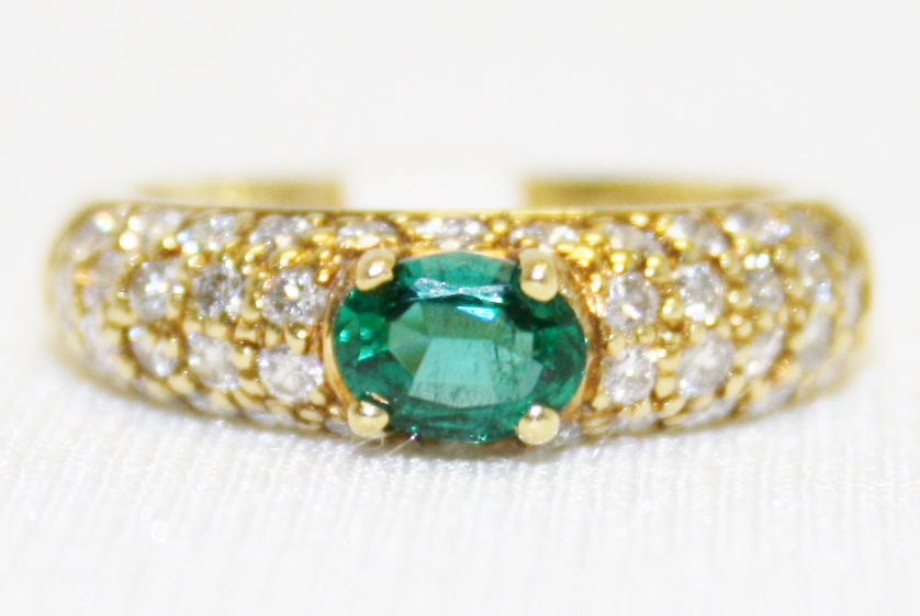 Emerald and Diamond Ring