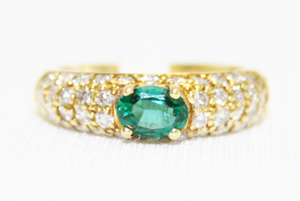 Emerald and Diamond Ring
