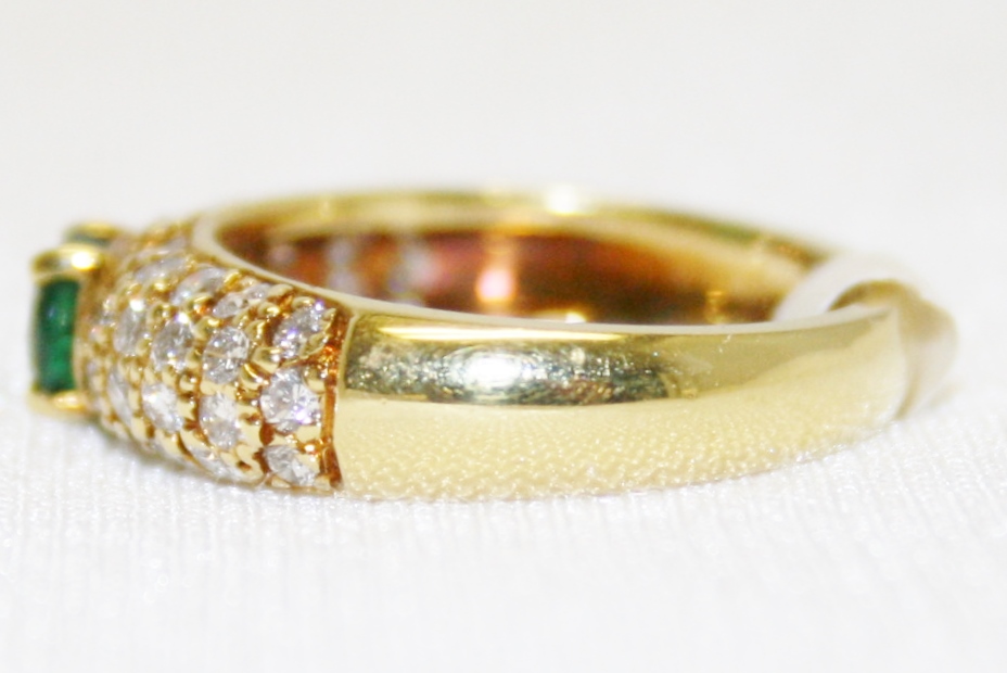 Emerald and Diamond Ring