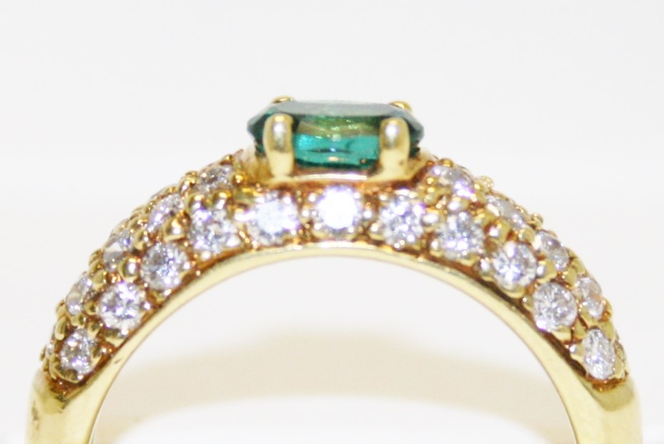 Emerald and Diamond Ring