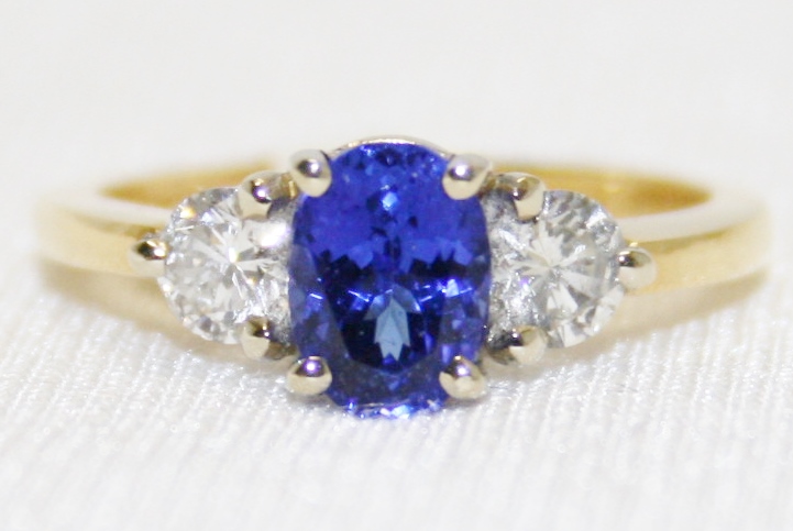 Tanzanite and Diamond Ring