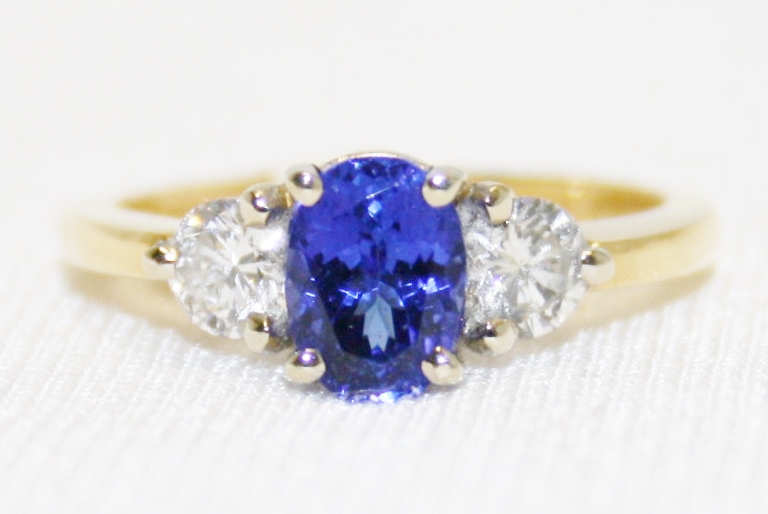Tanzanite and Diamond Ring
