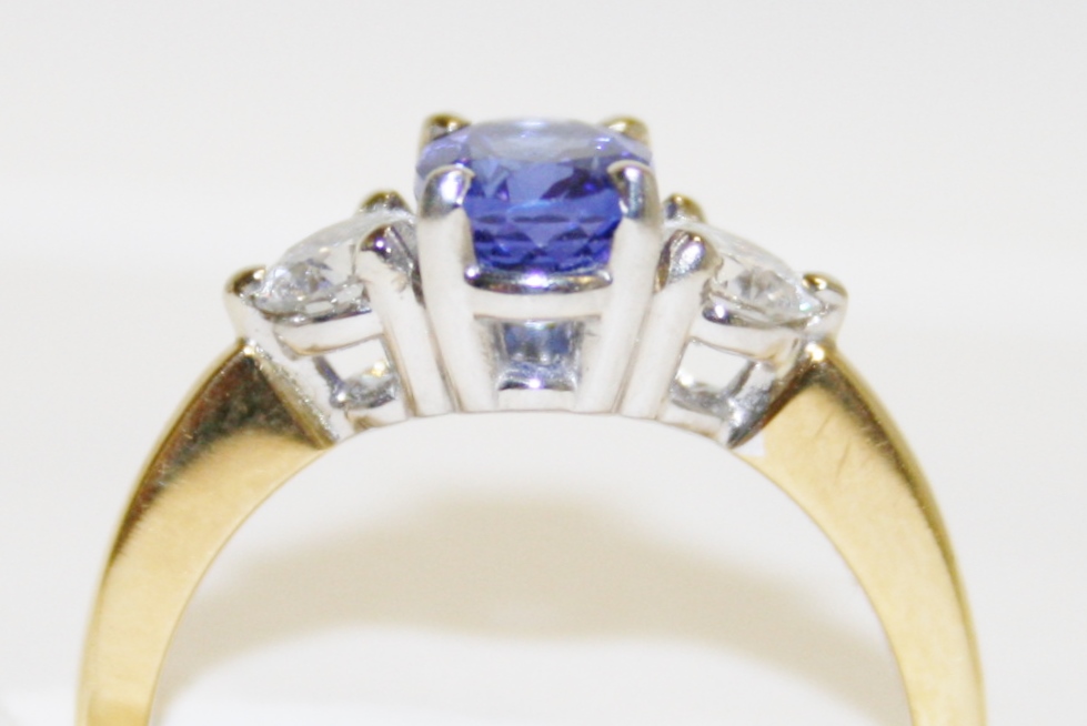 Tanzanite and Diamond Ring