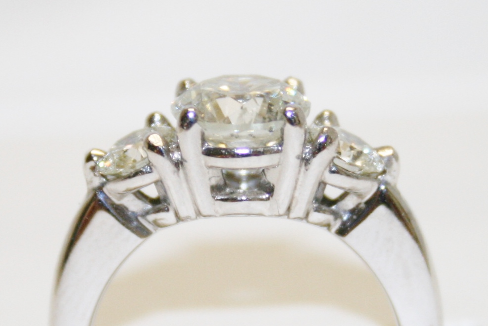 Three Stone Diamond Ring – 1.92ct. Total Weight