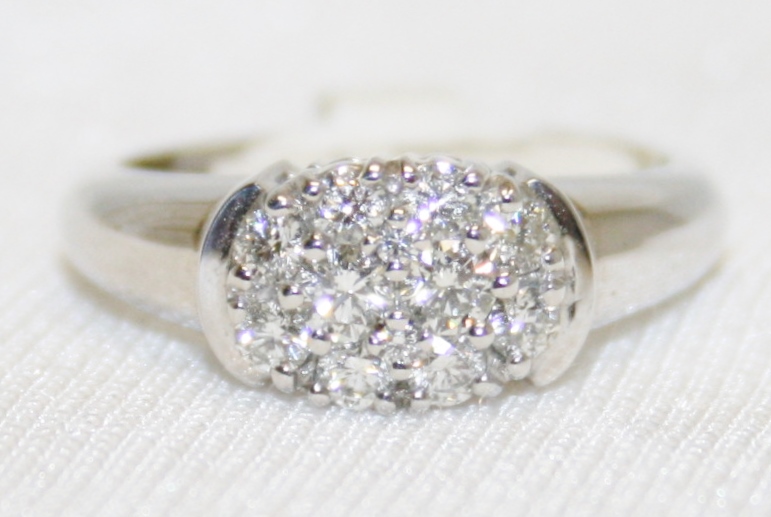 Diamond Cluster Ring – 0.50ct Total Diamond Weight