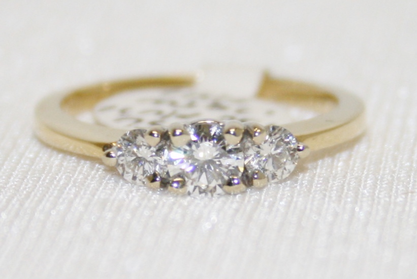 Diamond Three Stone Ring – 0.59ct.