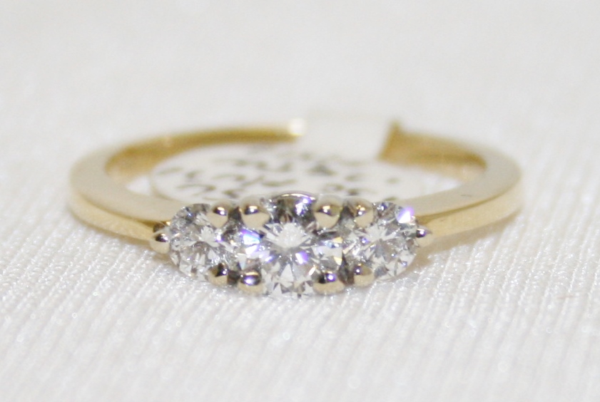 Diamond Three Stone Ring – 0.59ct.