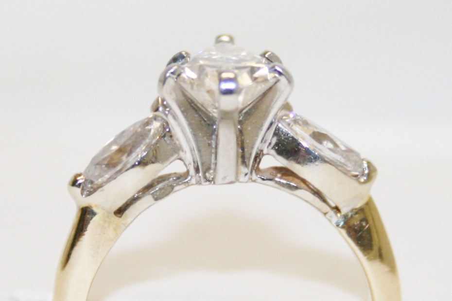 Three Stone Pear Shaped Diamond Ring – 1.81ct. Total Diamond Weight