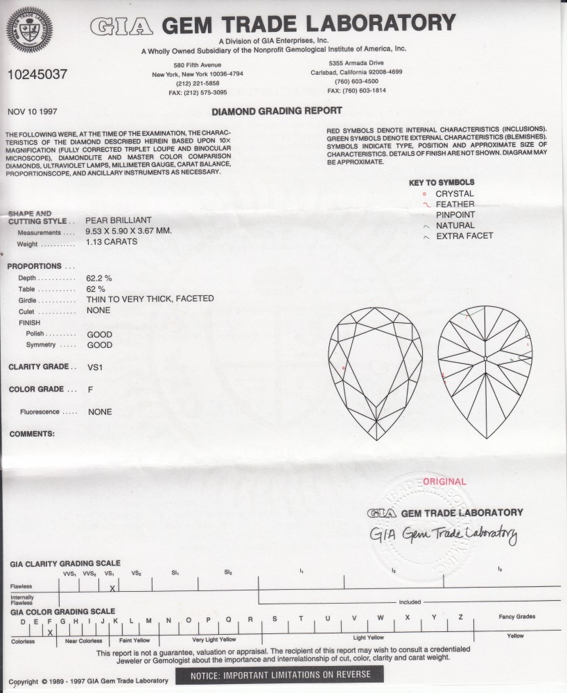Three Stone Pear Shaped Diamond Ring – 1.81ct. Total Diamond Weight