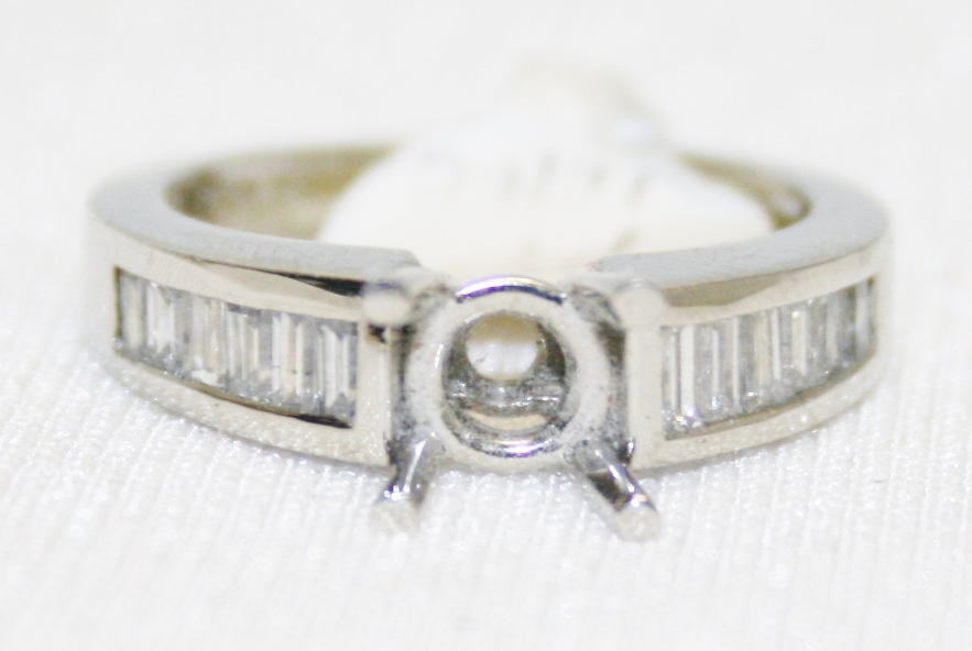 Martin Flyer Diamond Baguette Semi-Mount Ring