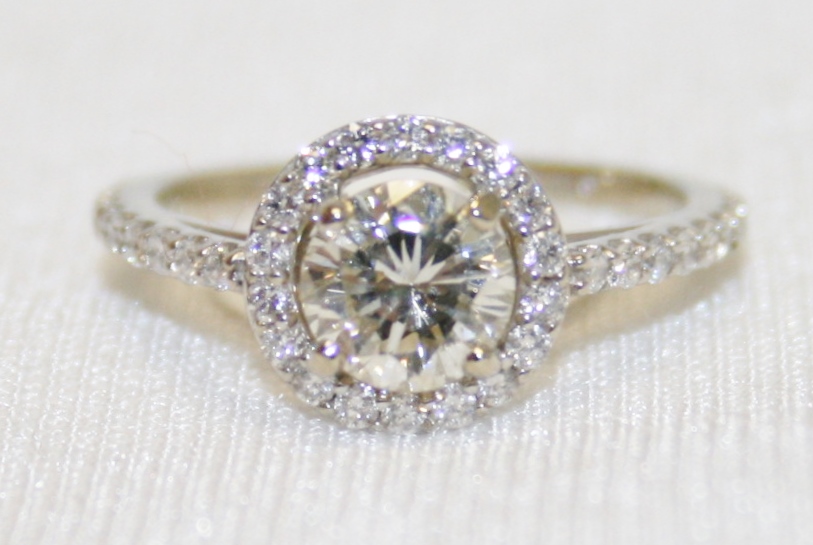 Diamond Halo Ring – 1.01ct. Center Diamond
