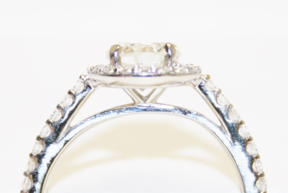 Diamond Halo Ring – 1.01ct. Center Diamond