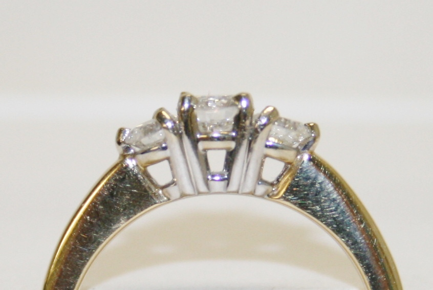 Diamond Three Stone Ring – 0.73 ct. Total Weight