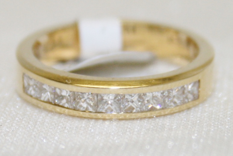 Channel Set Princess Cut Diamond Band – 0.75ct. Total Diamond Weight