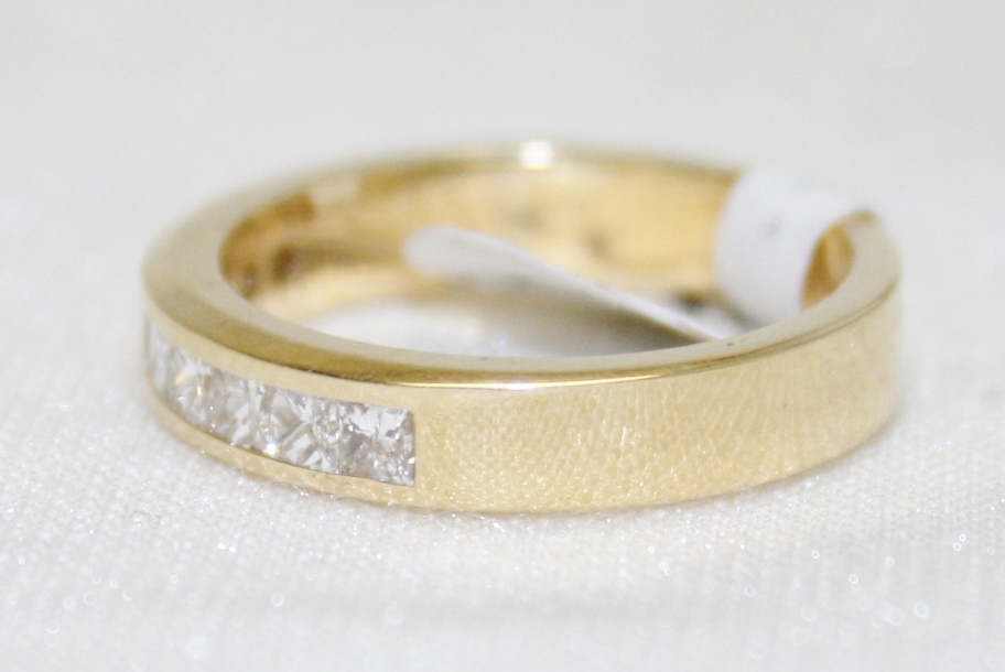 Channel Set Princess Cut Diamond Band – 0.75ct. Total Diamond Weight