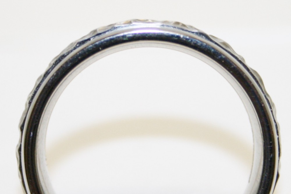 Titanium Hammer Finish Wedding Band 7mm