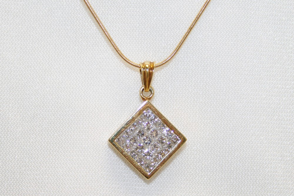 Square Diamond Pendant – 2.36 ct.