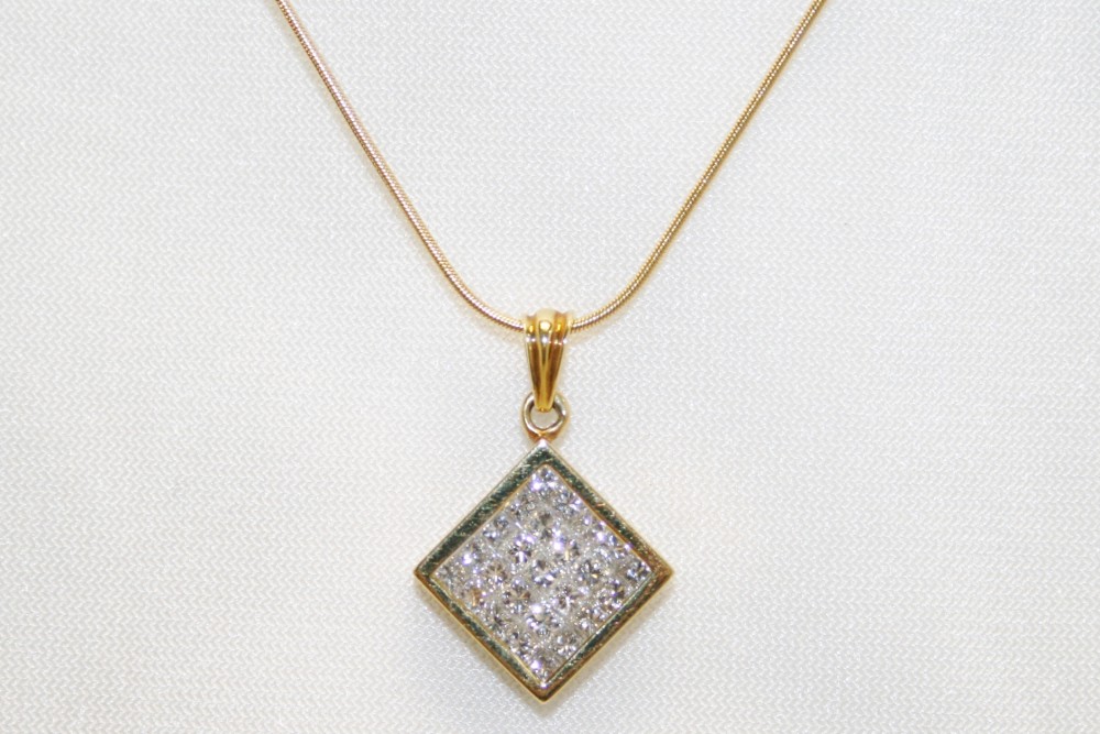 Square Diamond Pendant – 2.36 ct.