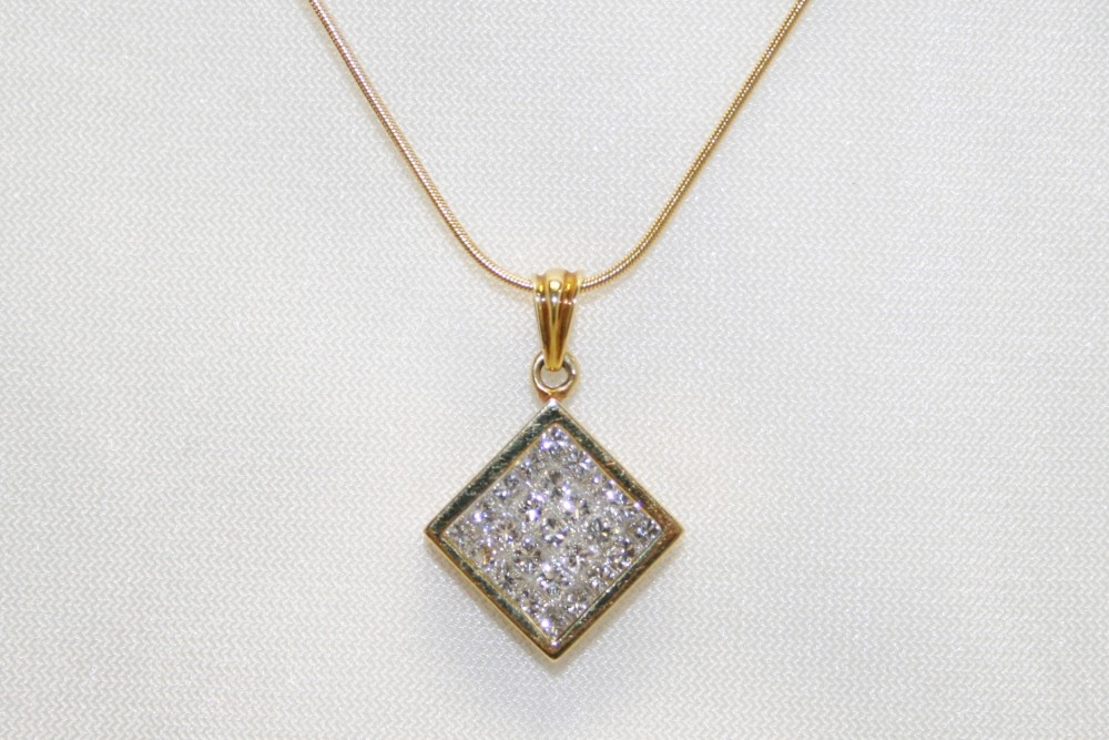 Square Diamond Pendant – 2.36 ct.