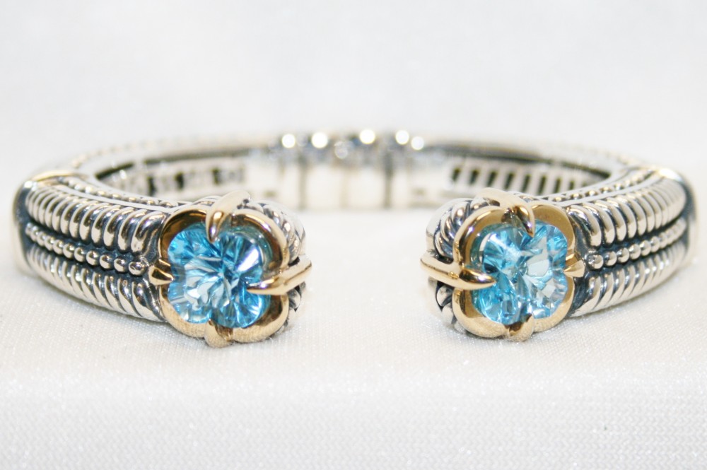 John Atencio Fortuna Blue Topaz Cuff