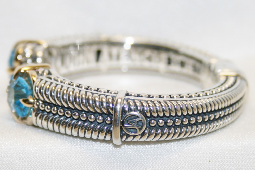 John Atencio Fortuna Blue Topaz Cuff