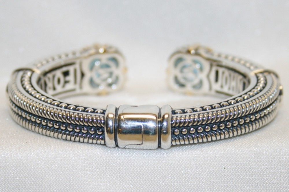 John Atencio Fortuna Blue Topaz Cuff