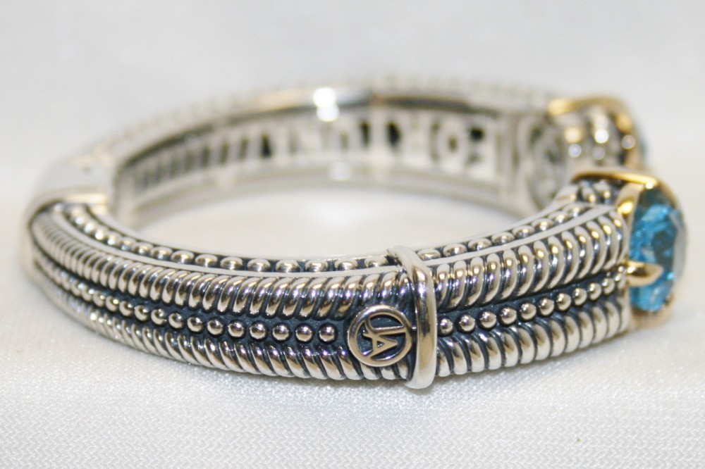 John Atencio Fortuna Blue Topaz Cuff