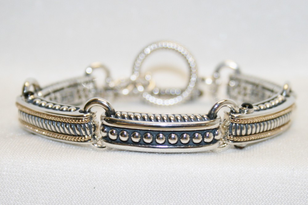 John Atencio Antigua Apollo Bar Linked Bracelet